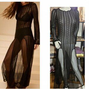 NEW 2026 Gorgeous Sheer Lace Maxi Dress Overlay